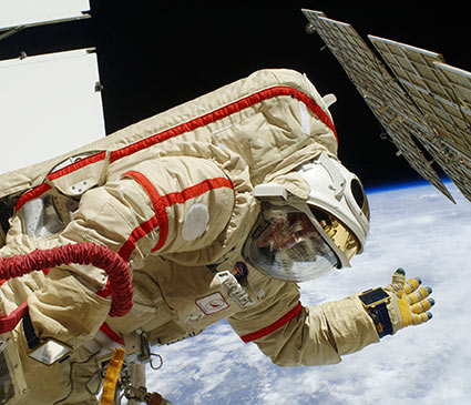 Solar panels in space